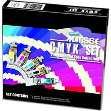 Black Derivan Matisse Structure, CMYK Colours Set, 5x75ml Acrylic Paints