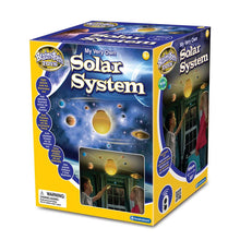 Solar System educational toy kit box showing a planet mobile and planets