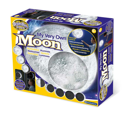 Moon toy kit box with remote control and light-up moon model