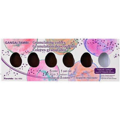 Lavender Kuretake Gansai Tambi Granulating Colours Watercolour Set – 5 Colours Watercolour Paint