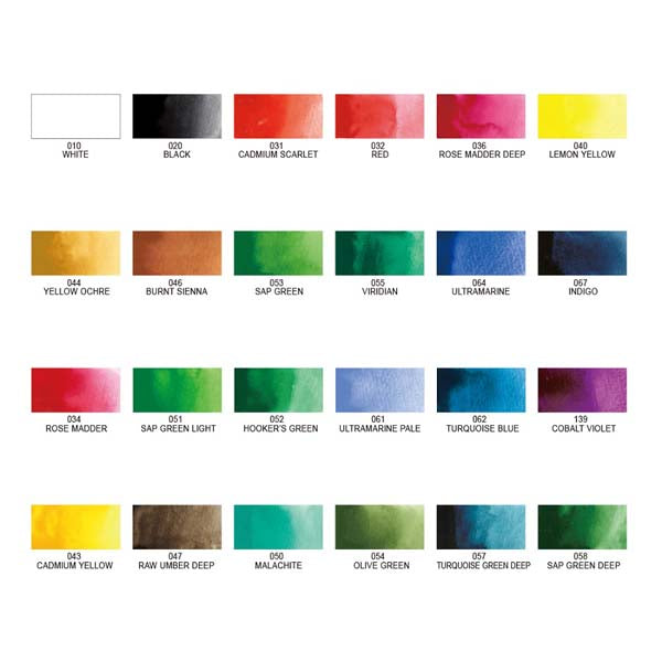 White Smoke Kuretake Gansai Tambi Watercolour Paint, 24 Set Watercolour Paints