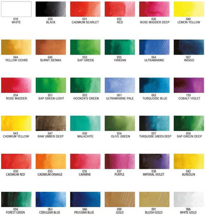 White Smoke Kuretake Gansai Tambi Watercolour Paint, 36 Set Watercolour Paints