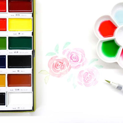 White Smoke Kuretake Gansai Tambi Watercolour Paint, 48 Set Watercolour Paints