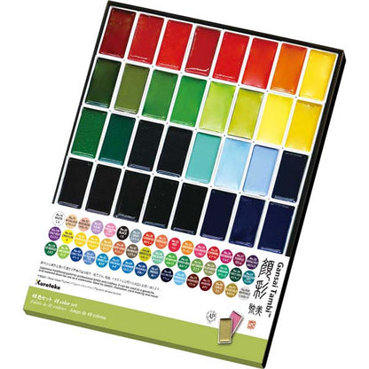 White Smoke Kuretake Gansai Tambi Watercolour Paint, 48 Set Watercolour Paints
