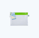 Light Gray Glost Zippered Pouch, A5, Green Easter