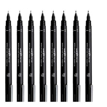 White Smoke UNI PIN Fineliner, Assorted Nib Sizes, Black Ink, Pk8 Pens and Markers
