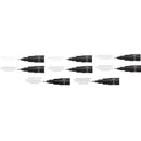 White Smoke UNI PIN Fineliner, Assorted Nib Sizes, Black Ink, Pk8 Pens and Markers