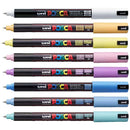 White Smoke Posca PC1MR Paint Markers, Assorted Soft Colours, 8Pk Paint Markers