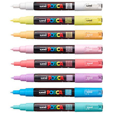 White Smoke Posca PC1M Paint Markers, Assorted Soft Colours, 8Pk Paint Markers