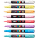 White Smoke Posca PC1M Paint Markers, Assorted Soft Colours, 8Pk Paint Markers