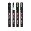 White Smoke Posca PC3M Paint markers, Assorted Colours, 4pk Paint Markers