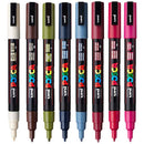 White Smoke Posca PC3M Paint Markers, Dark Colours, 8Pk Paint Markers