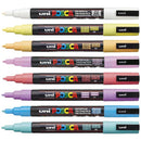 White Smoke Posca PC3M Paint Markers, Soft Pastel Colours, 8Pk Paint Markers