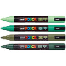 White Smoke Posca PC5M Paint Markers, Green Shades, 4Pk Paint Markers