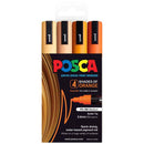 Black Posca PC5M Paint Markers, Orange Shades, 4Pk Paint Markers