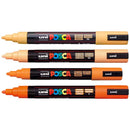 White Smoke Posca PC5M Paint Markers, Orange Shades, 4Pk Paint Markers