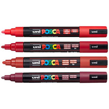 White Smoke Posca PC5M Paint Markers, Red Shades, 4Pk Paint Markers