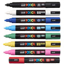 White Smoke Posca PC5M Paint Markers, Assorted Colours, 8Pk Paint Markers