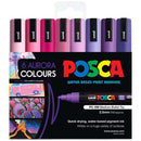 Black Posca PC5M Paint Markers, Aurora Colours, 8Pk Paint Markers