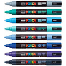 White Smoke Posca PC5M Paint Markers, Cool Colours, 8Pk Paint Markers