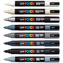 White Smoke Posca PC5M Paint Markers, Monotone Colours, 8Pk Paint Markers