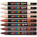White Smoke Posca PC5M Paint Markers, Portrait Colours, 8Pk Paint Markers