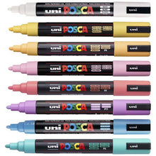 White Smoke Posca PC5M Paint Markers, Soft Pastel Colours, 8Pk Paint Markers