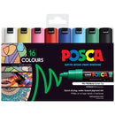 Black Posca PC7M Paint Markers, Assorted Colours, 16Pk Paint Markers