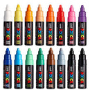 White Smoke Posca PC7M Paint Markers, Assorted Colours, 16Pk Paint Markers
