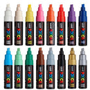 White Smoke Posca PC8K Paint Markers, Assorted Colours, 16Pk Paint Markers