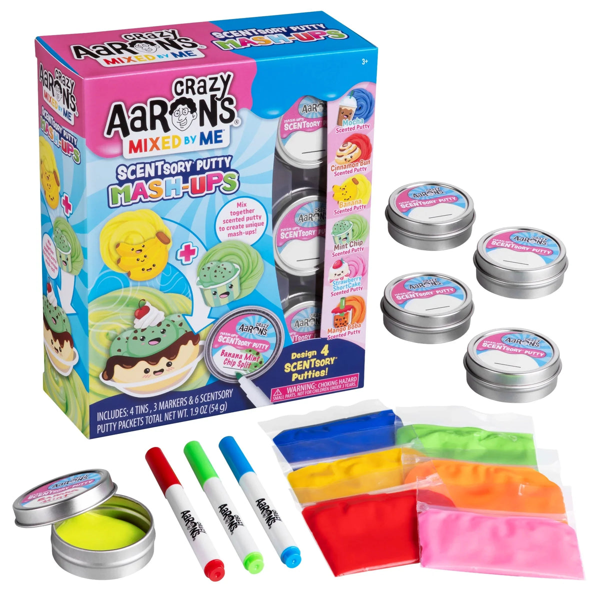 White Smoke Crazy Arons Scentsory Mash-Up Kit Squishy & Squeeze