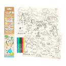 Seashell Micador jR. Colour Wash Repeat Placemats, Dinosaurs and Camping Kids Colouring Books