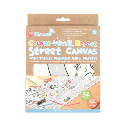 White Smoke Micador jR. Colour Wash Repeat Street Canvas, 150 x 45cm Kids Colouring Books