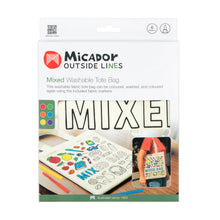 White Smoke Tote Bag Mixed Bag, Micador Outside Lines Kids Colouring Books