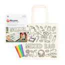 White Smoke Tote Bag Mixed Bag, Micador Outside Lines Kids Colouring Books