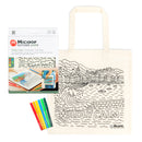 White Smoke Tote Bag Wildly Calm, Micador Outside Lines Kids Colouring Books
