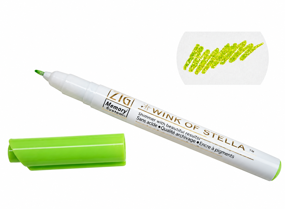 White Smoke ZIG WINK OF STELLA PEN LIGHT GREEN Pens & Markers