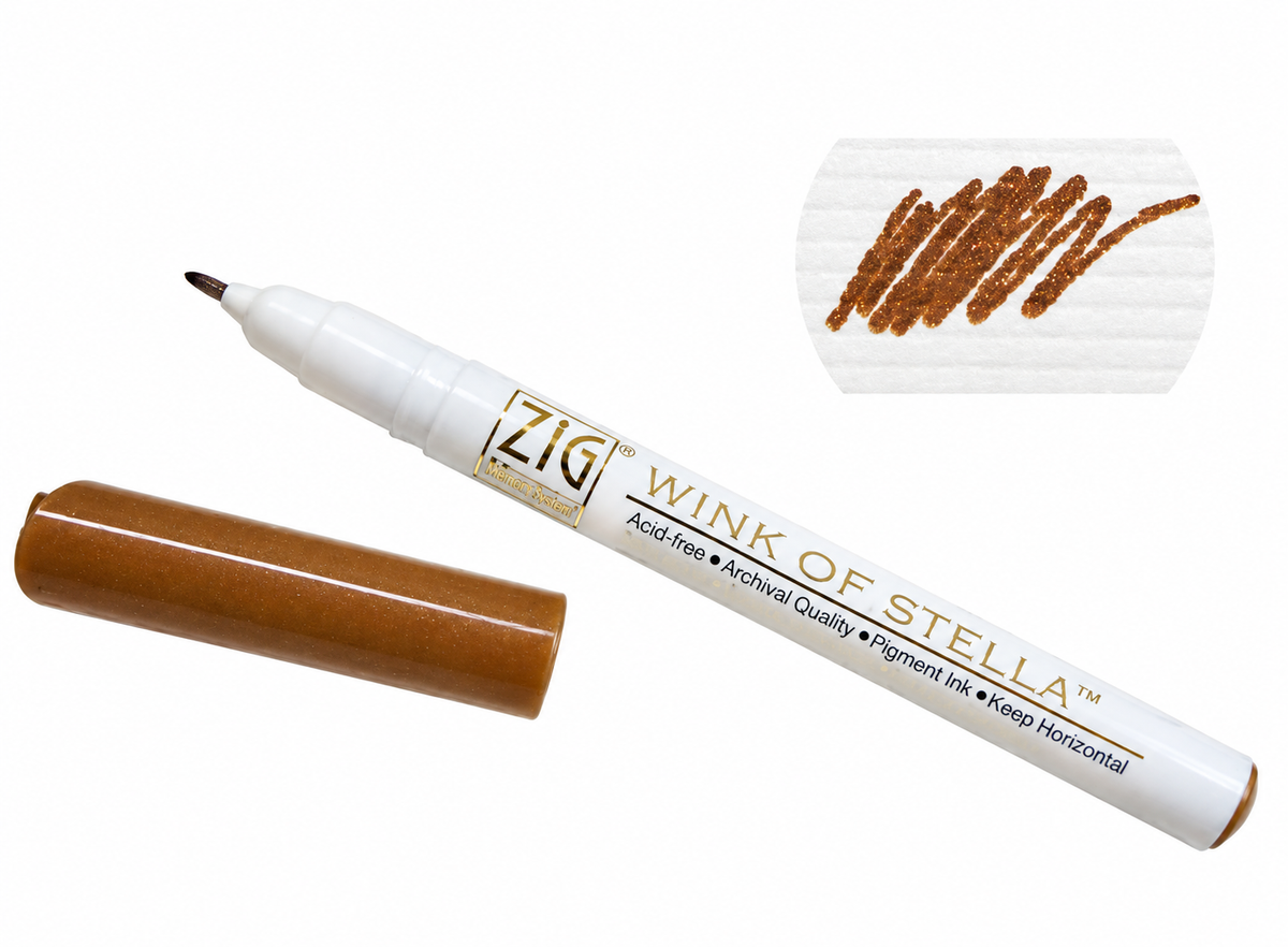White Smoke ZIG WINK OF STELLA PEN BROWN Pens & Markers