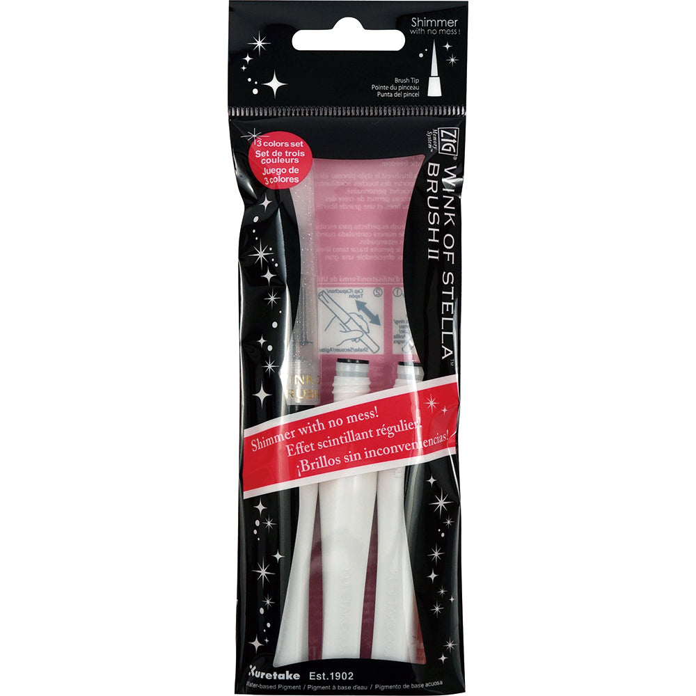 Black ZIG Wink of Stella Brush II Sets, Clear & Refill Pens & Markers