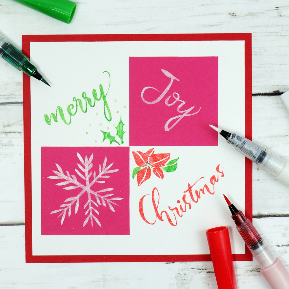 Lavender ZIG Wink of Stella Brush II Sets, White Christmas Set Pens & Markers