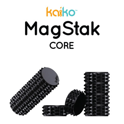 White Smoke Kaiko MagStak Core Textured Black Core Fidget Toys