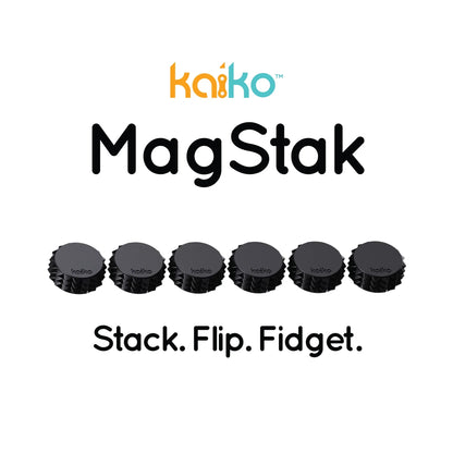 White Smoke Kaiko MagStak Core Textured Black Core Fidget Toys