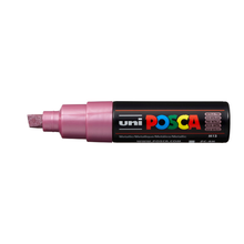 White Smoke Posca PC 8K Bold Chisel Tip Paint Marker, Metallic Pink Paint Markers