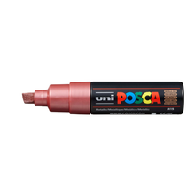 White Smoke Posca PC 8K Bold Chisel Tip Paint Marker, Metallic Red Paint Markers
