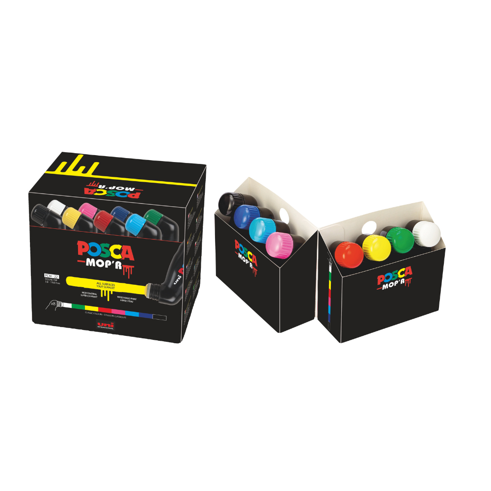 White Smoke Posca MOP'R Round Tip Paint Marker, Light Blue Paint Markers
