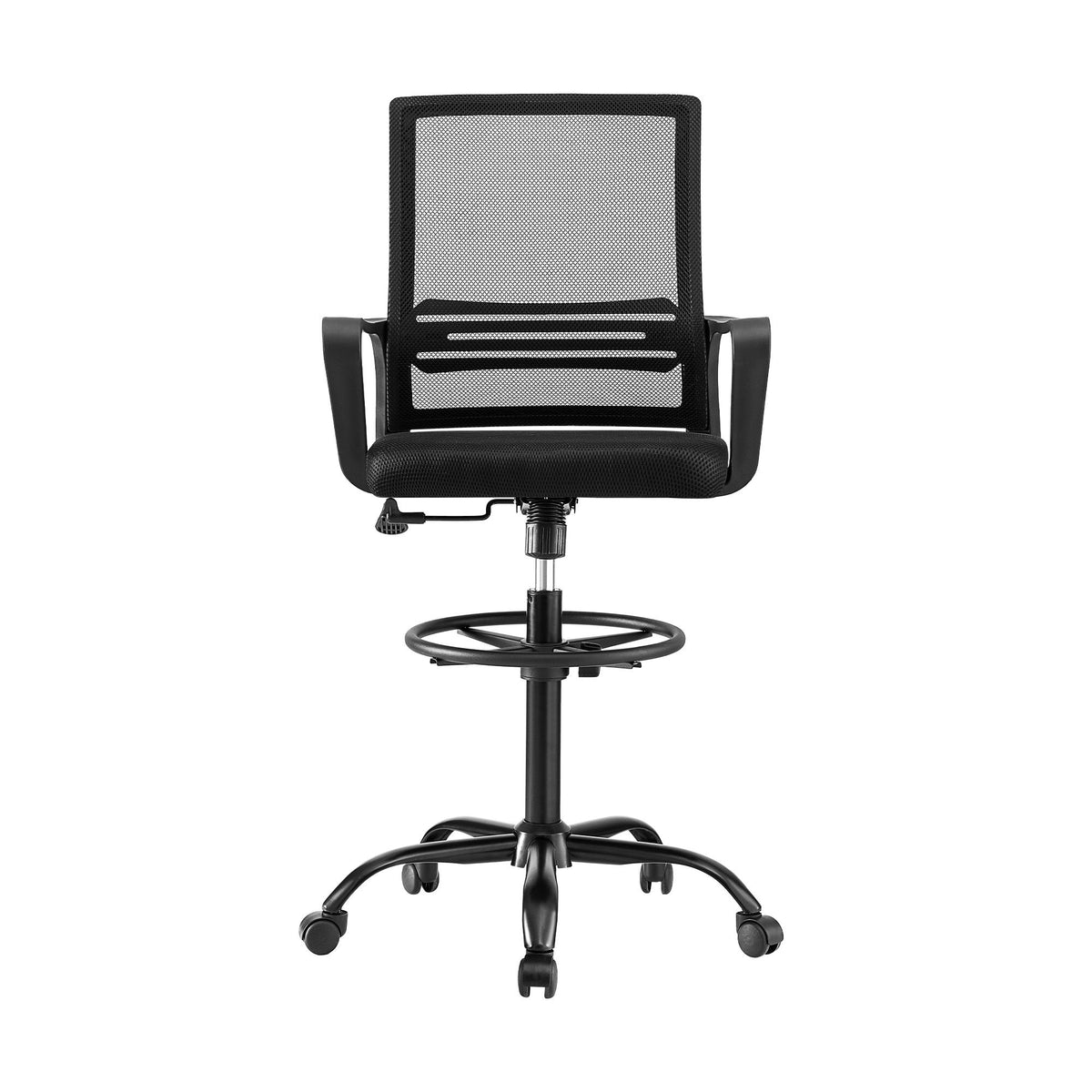 White Smoke Artiss Office Chair Drafting Chairs Stool Computer Desk Studios Mesh Black Furniture > Office > Office & Desk Chairs