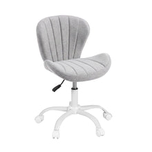 White Smoke Artiss Ergonomic Office Chair Armless Height Adjustable Computer Desk Chair Fabric Light Grey Furniture > Office > Office & Desk Chairs