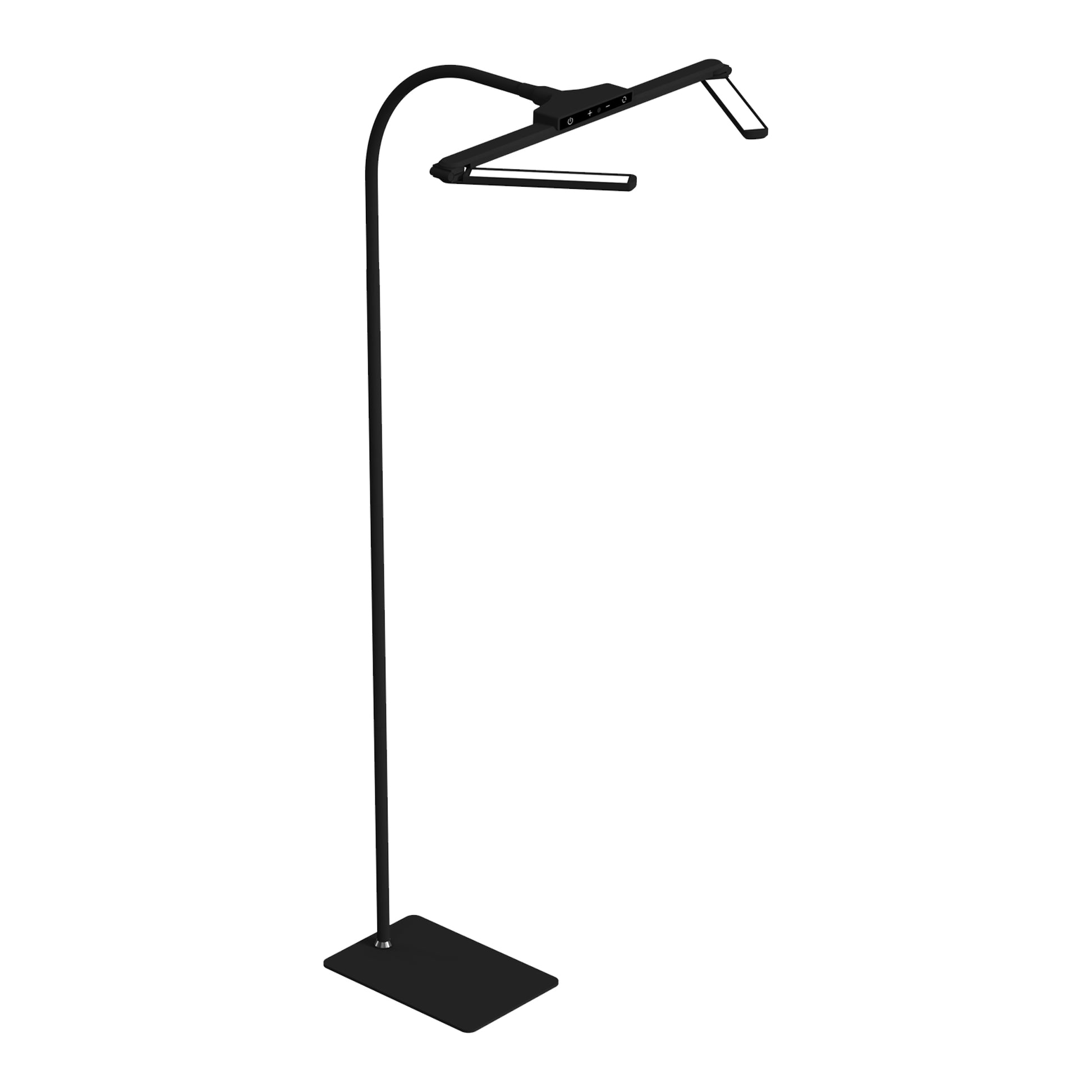 White Smoke Triumph LED Tri-Lux Floor & Desk Lamp, Black Lighting