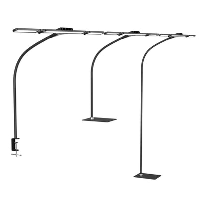 White Smoke Triumph LED Tri-Lux Floor & Desk Lamp, Black Lighting