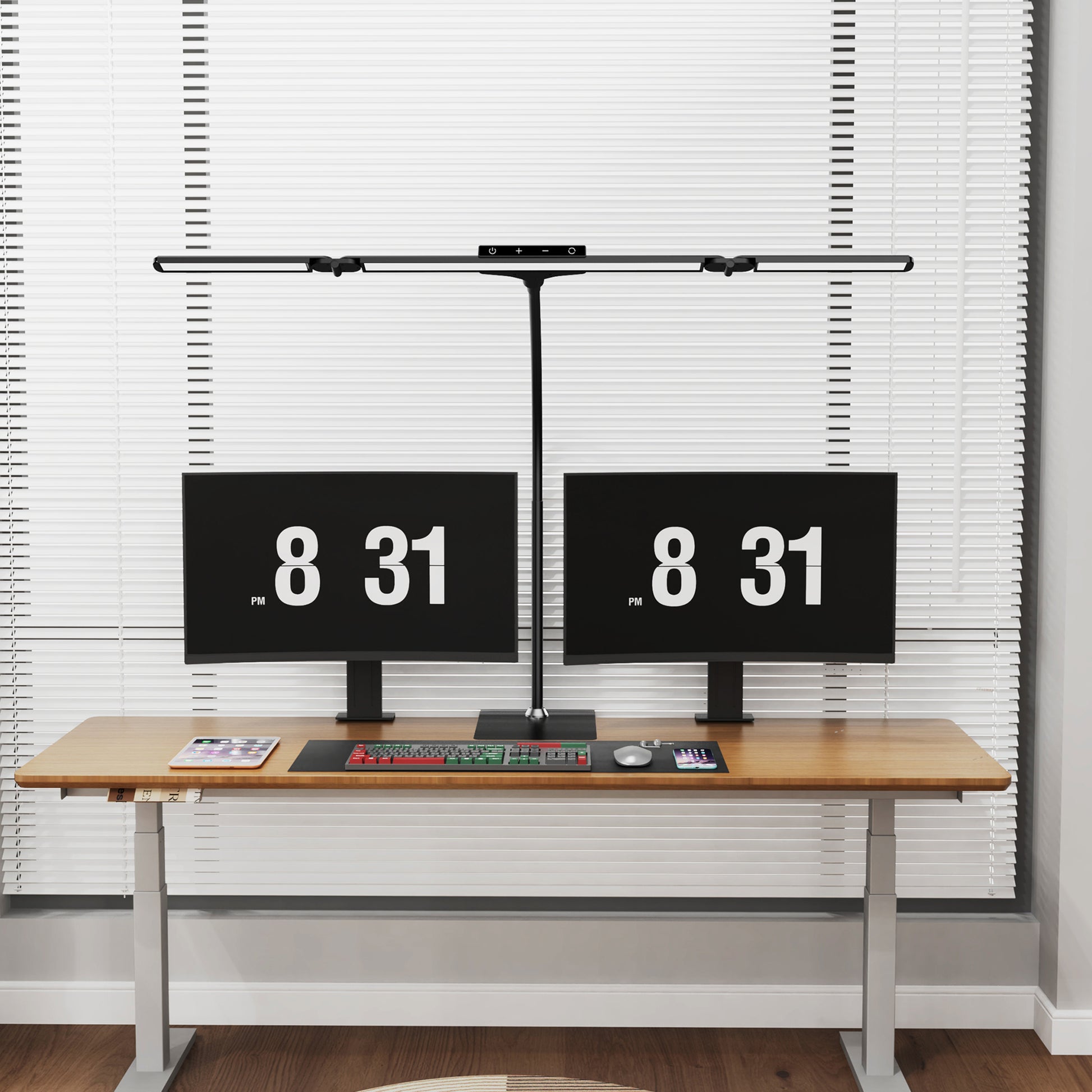 Lavender Triumph LED Tri-Lux Floor & Desk Lamp, Black Lighting